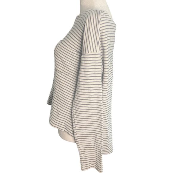 Fate | Breton Nautical Stripe Cotton Terry Sweatshirt | Blue & White | Medium - Picture 3 of 8